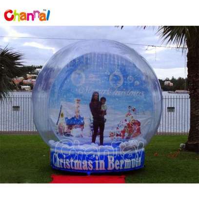 New human size snow ball globe giant inflatable snow globe for christmas