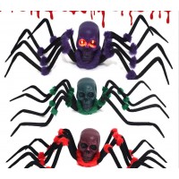 Halloween Decoration Voice-Activated Props Electric Skull Spider